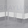 Угол внутренний металлический для плинтуса ПЛWH-100 белый муар фото 2 &mdash; graylux.ru