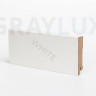 W06 — 80 мм белый напольный плинтус МДФ фото 1 &mdash; graylux.ru