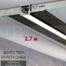 Теневой профиль алюминиевый для стен, встраиваемый в гипсокартон, LED подсветка ПТС-223, черный/мат 2,7м. фото 1 &mdash; graylux.ru
